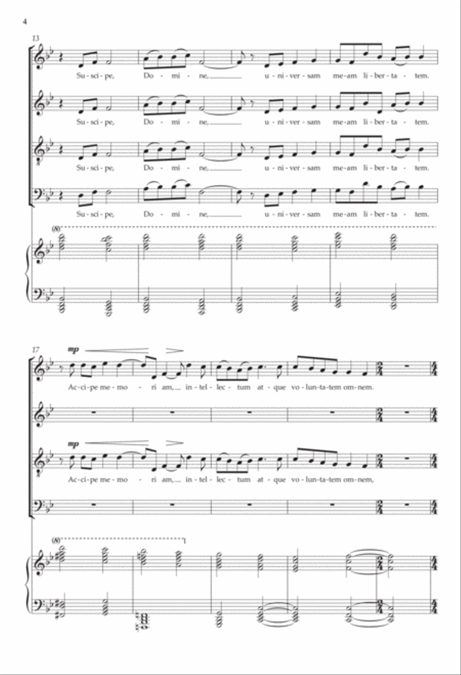 Suscipe, Domine 4-Part scores gallery preview page 4