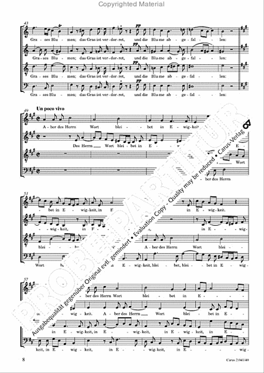 Motets and arias for choirs collected and edited by Johann Adam Hiller, vol. 4 Voice Solo scores gallery preview page 9