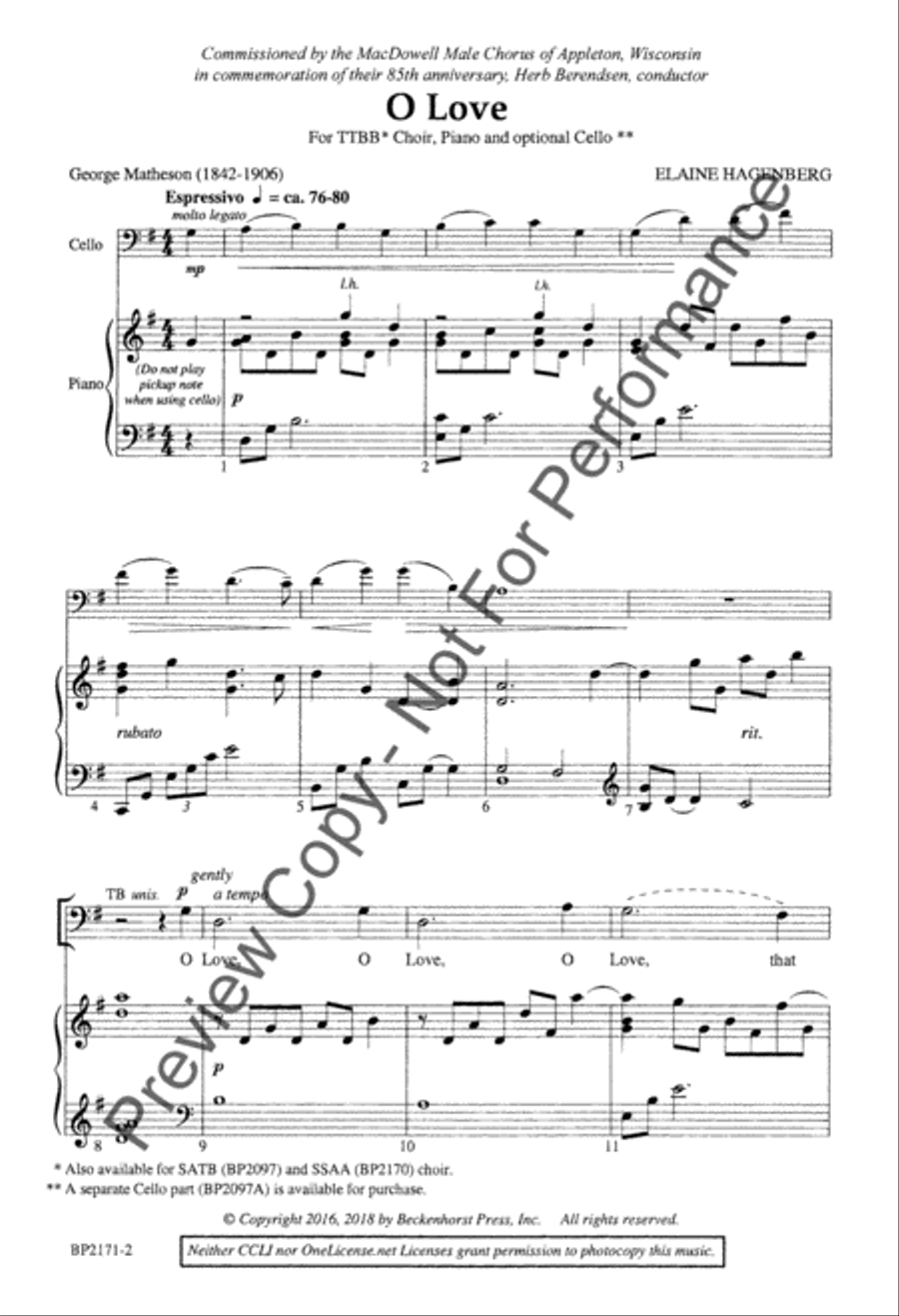 O Love - TTBB TTBB scores gallery preview page 3