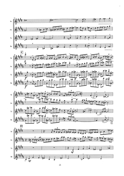 Zzonata for Saxophone Quartet - score