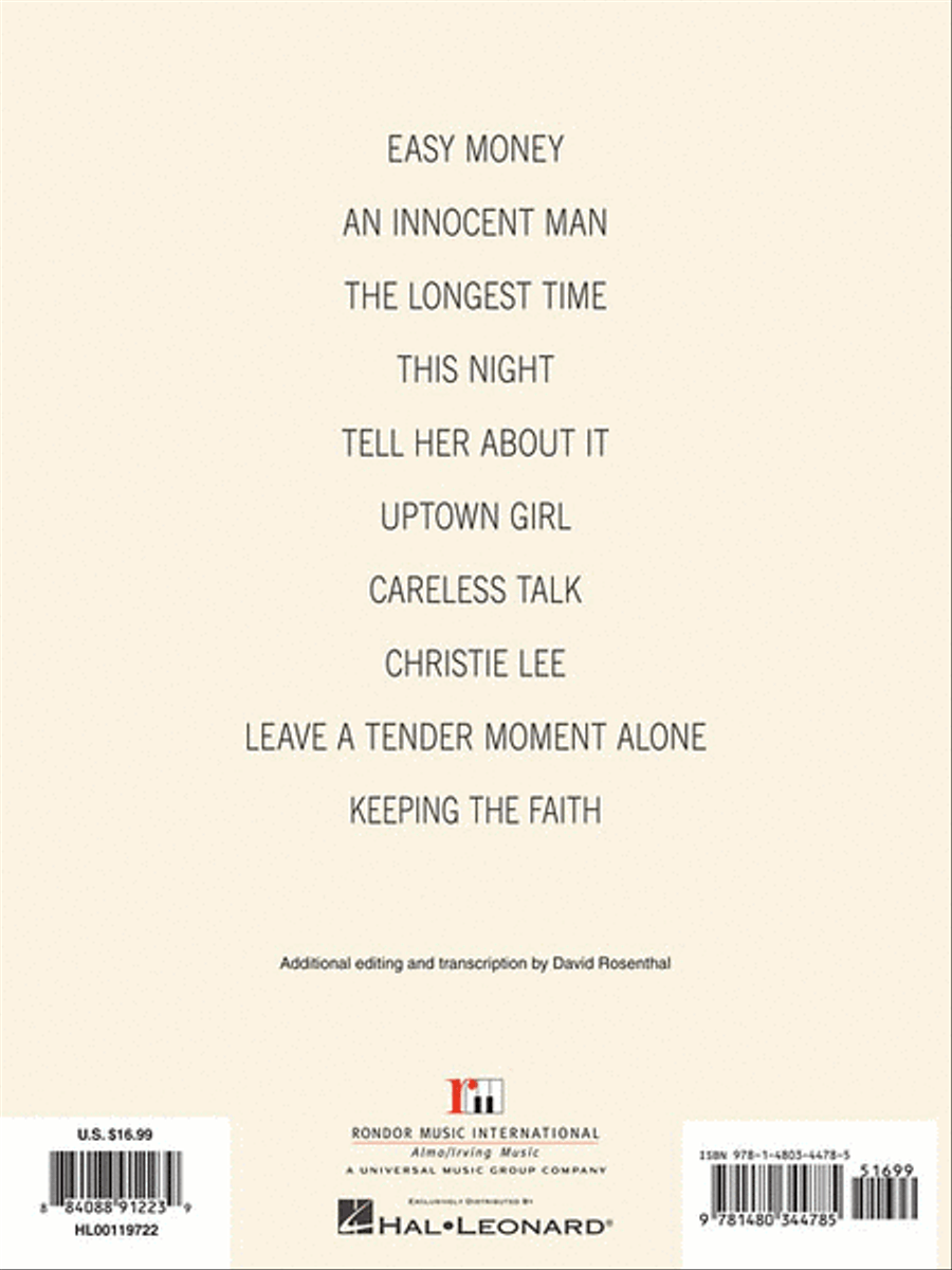 Billy Joel - An Innocent Man Piano, Vocal, Guitar scores gallery preview page 2