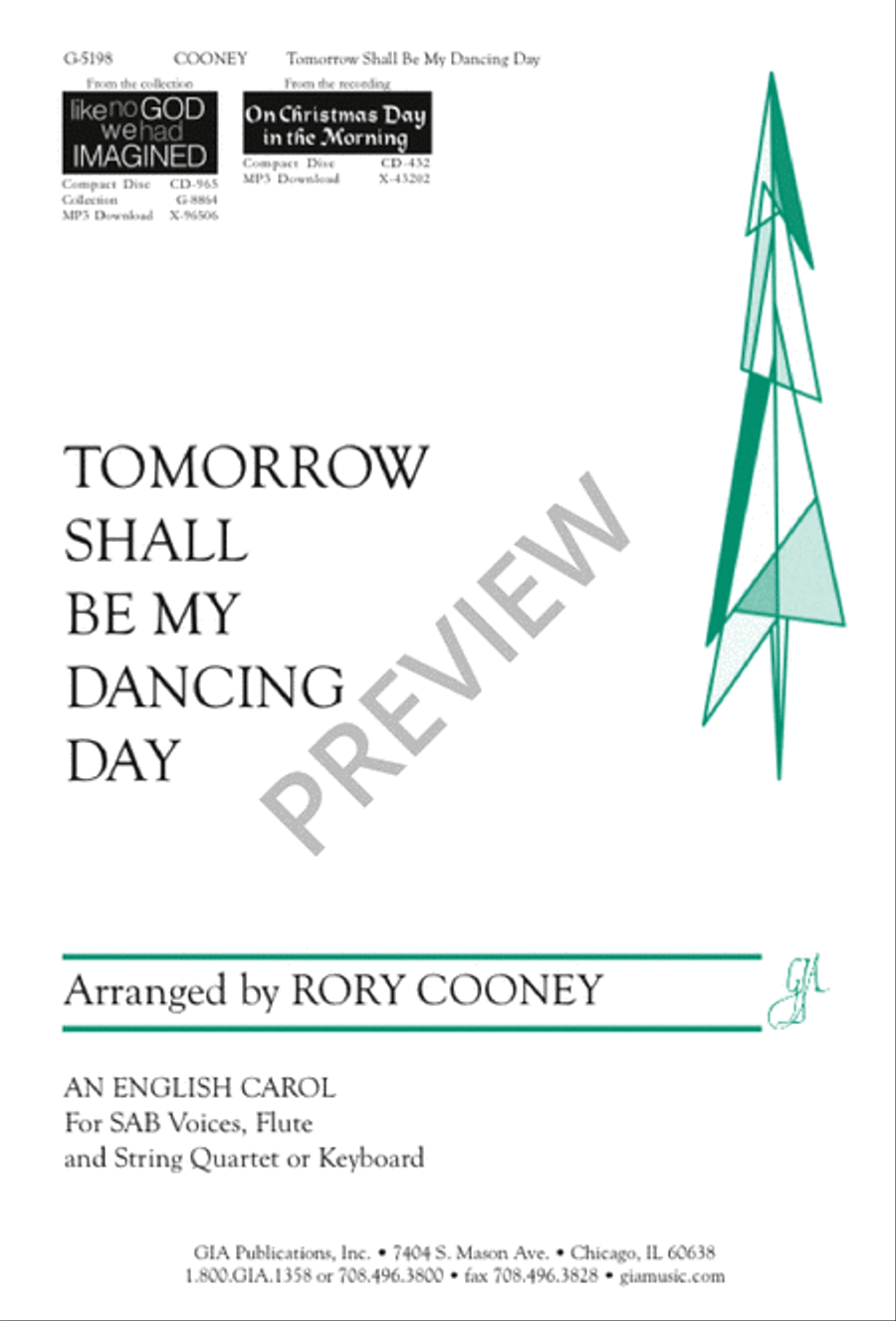 Tomorrow Shall Be My Dancing Day 3-Part scores gallery preview page 1