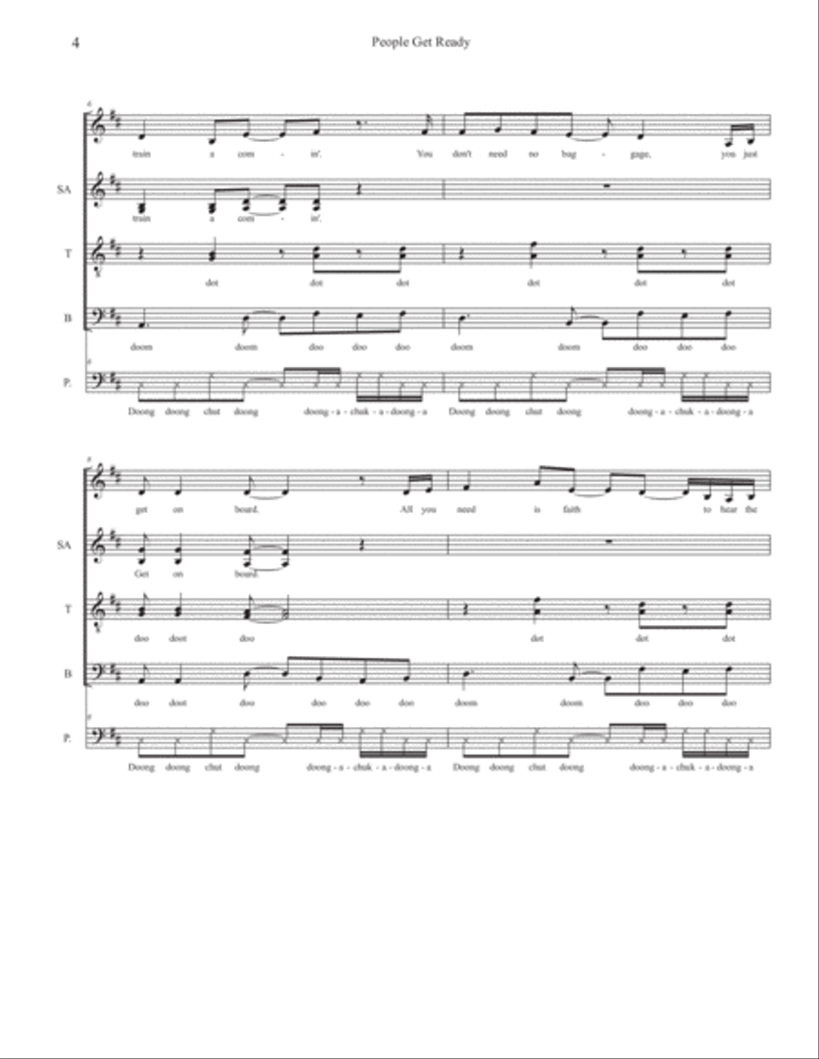 People Get Ready 4-Part scores gallery preview page 4