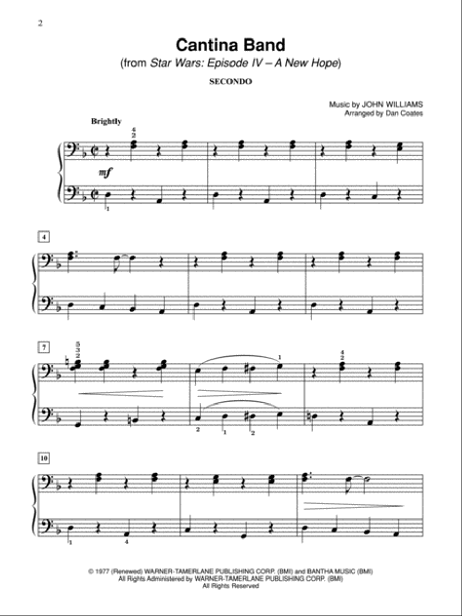Dan Coates Popular Piano Library -- Duets from the Movies Small Ensemble scores gallery preview page 3