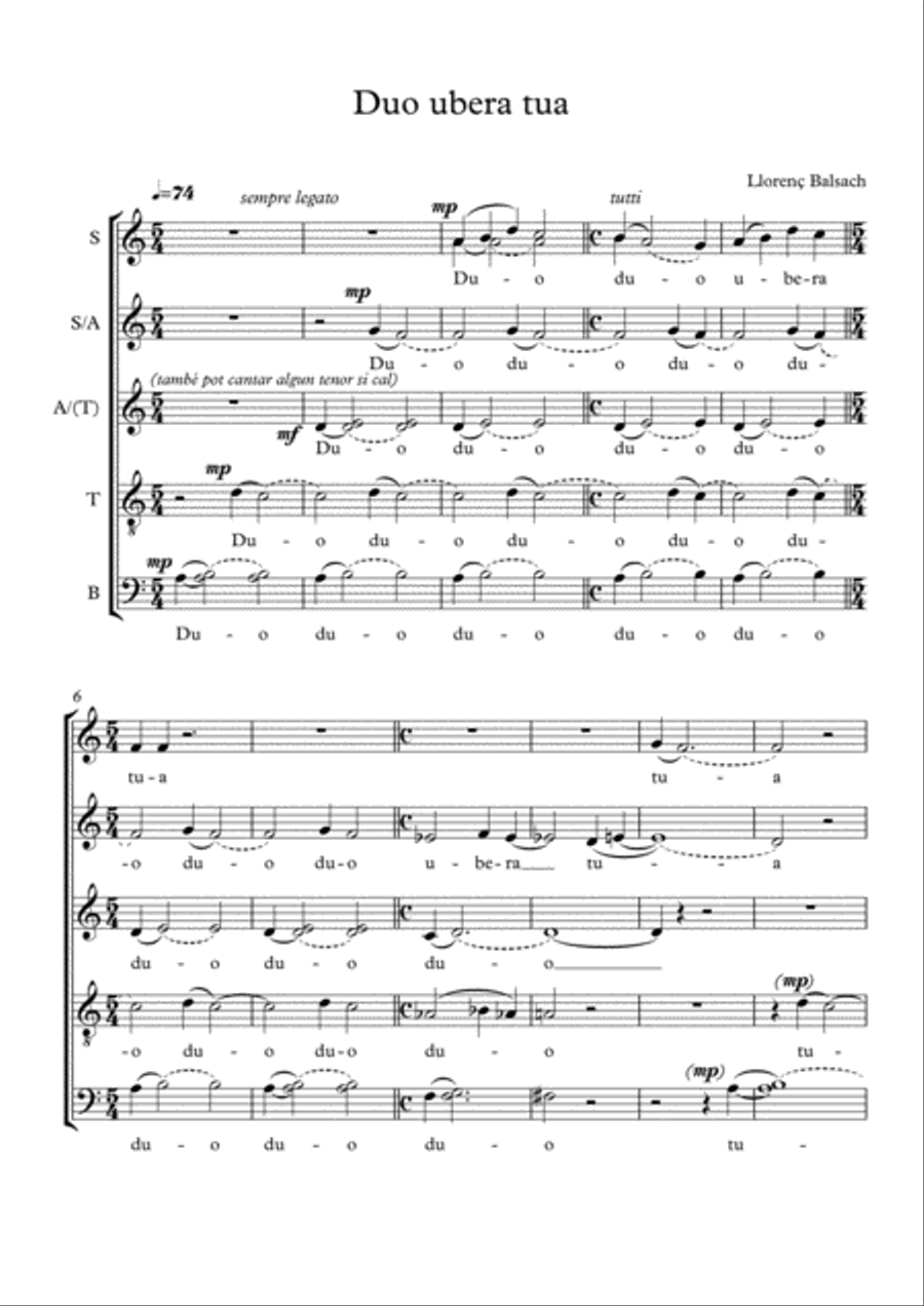 Duo ubera tua 4-Part scores gallery preview page 3