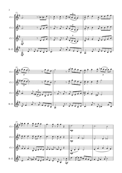 Swing Low, Sweet Chariot - a Jazz Arrangement - For Clarinet Quartet image number null