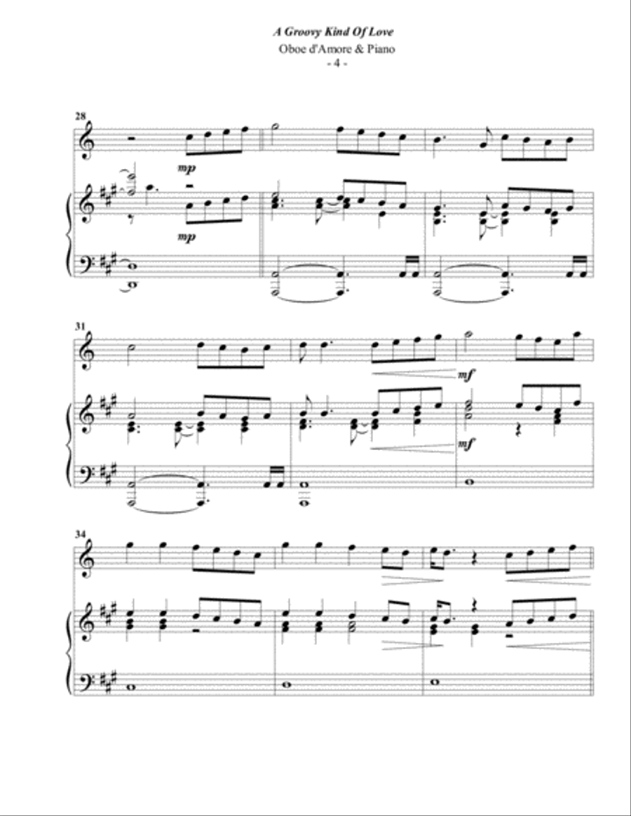 A Groovy Kind Of Love Oboe scores gallery preview page 4