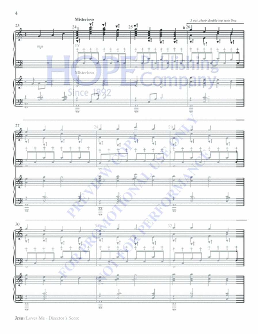 Jesus Loves Me Piano scores gallery preview page 4