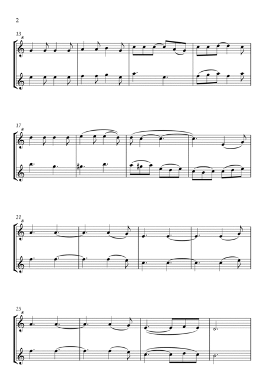 Hallelujah Woodwind Duet scores gallery preview page 2