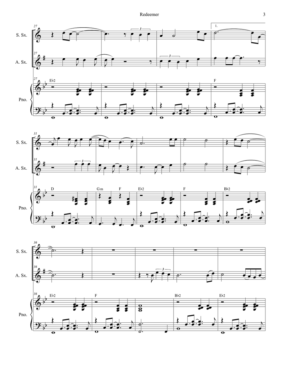 Redeemer Redeemer Woodwind Duet scores gallery preview page 3