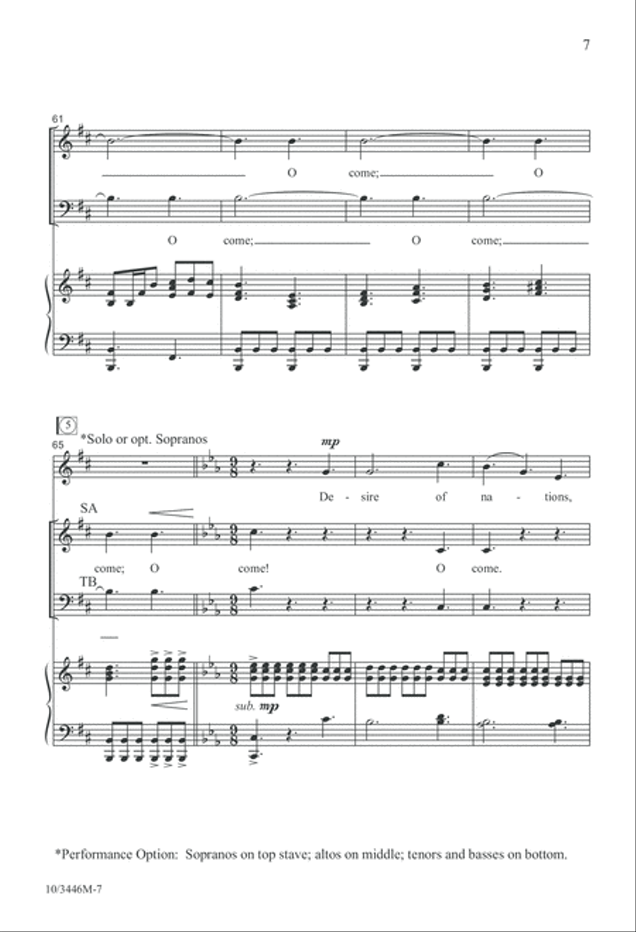 O Come, O Come, Emmanuel 4-Part scores gallery preview page 7