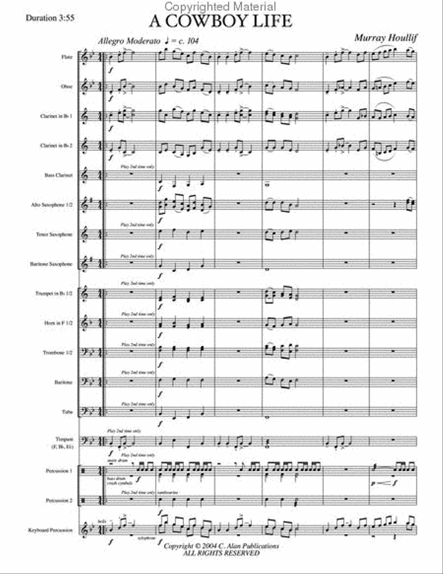 A Cowboy Life A Cowboy Life Concert Band scores gallery preview page 2