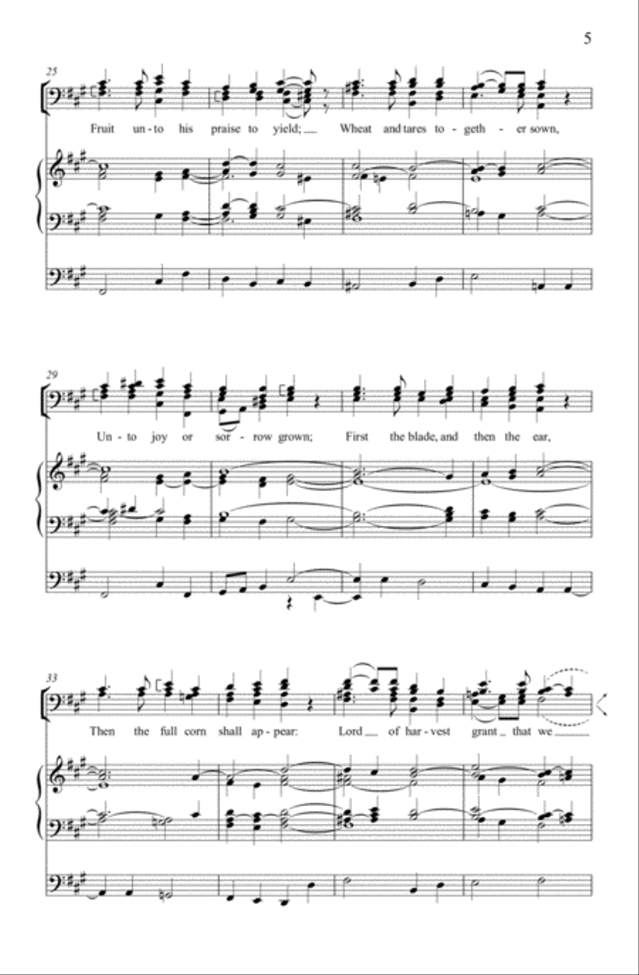Come, ye thankful people, come 4-Part scores gallery preview page 4