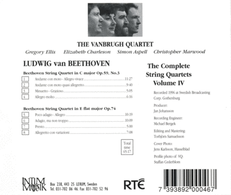 Volume 4 Beethoven Strakkvartetter