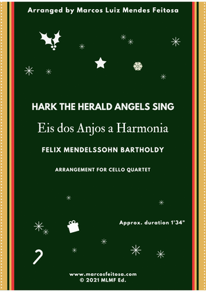 Book cover for Hark The Herald Angels Sing (Eis dos Anjos a Harmonia) - Cello Quartet