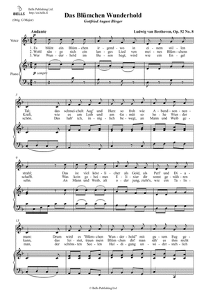 Das Blumchen Wunderhold, Op. 52 No. 8 (F Major)