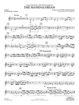 The Mandalorian (from Star Wars: The Mandalorian) (arr Paul Murtha) - Pt.2 - Bb Clarinet/Bb Trumpet