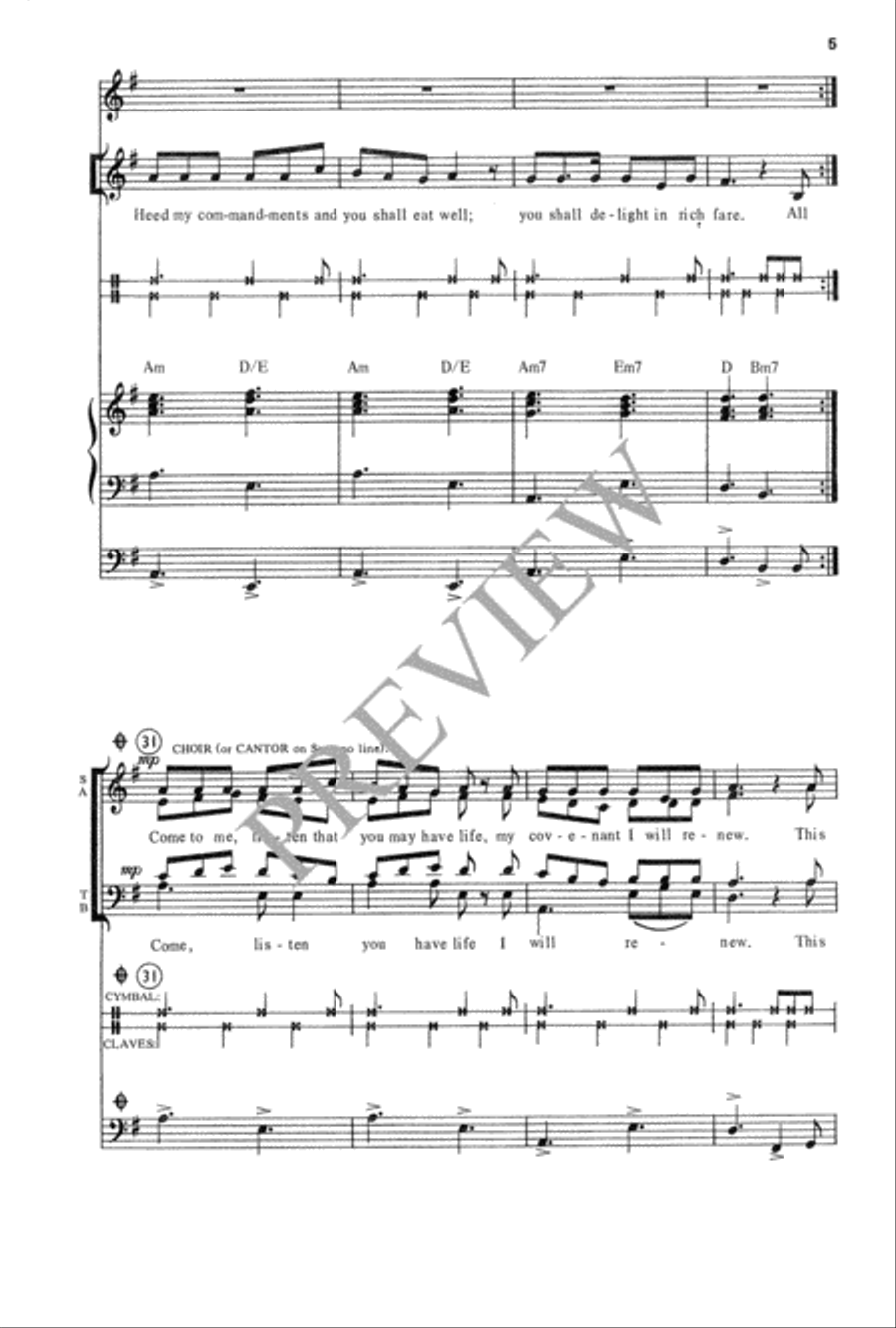 All You Who Are Thirsty 4-Part scores gallery preview page 6