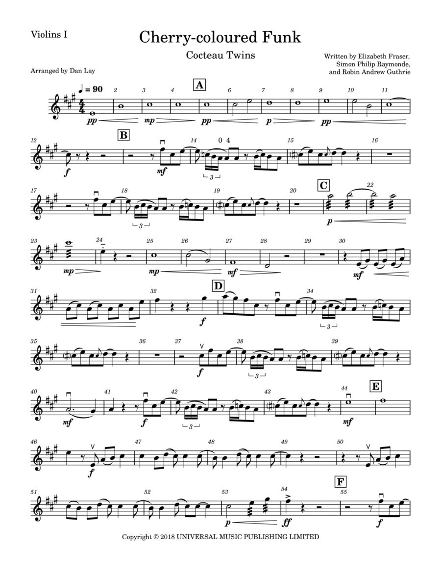 Cherry-coloured Funk String Quartet scores gallery preview page 1