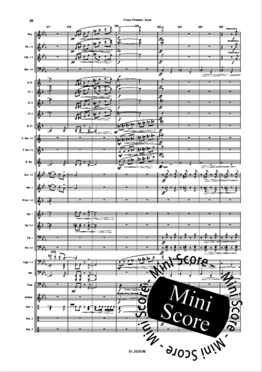 Comic Overture Concert Band scores gallery preview page 32