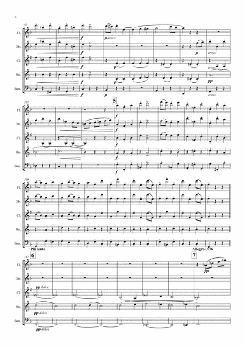 Fauré: Dolly Suite Op.56 Mvt.2 "Mi-a-ou" - wind quintet image number null