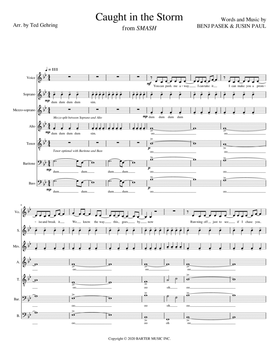 Caught In The Storm A Cappella scores gallery preview page 1