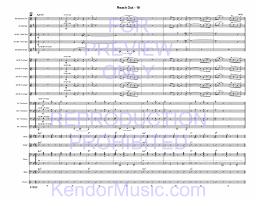 Reach Out Reach Out Jazz Ensemble scores gallery preview page 12