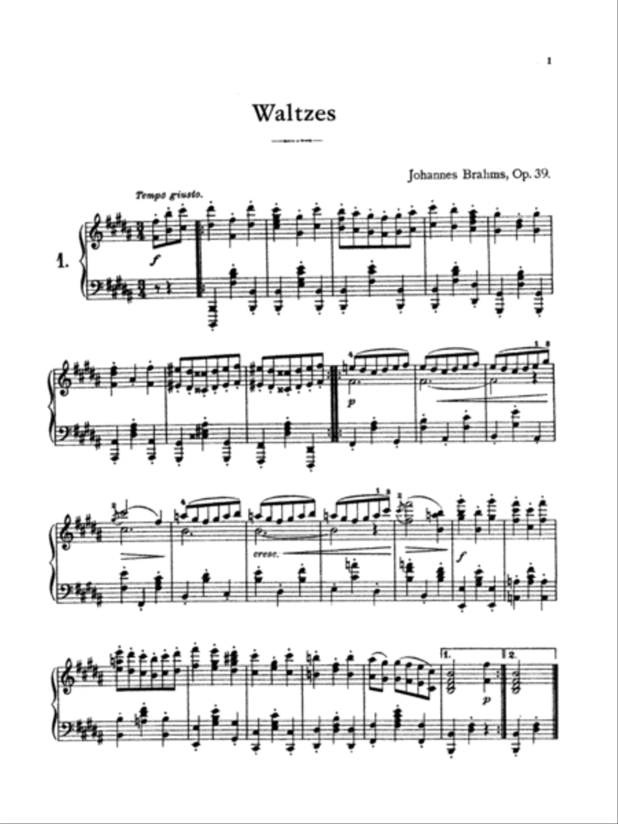 Waltzes, Op. 39 Piano Solo scores gallery preview page 4