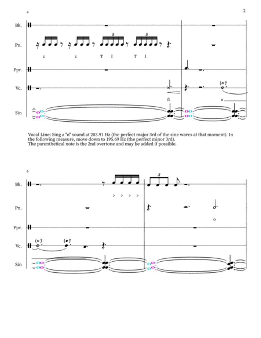 Inhaling One Hundred and Forty-Five Hertz Voice Solo scores gallery preview page 2