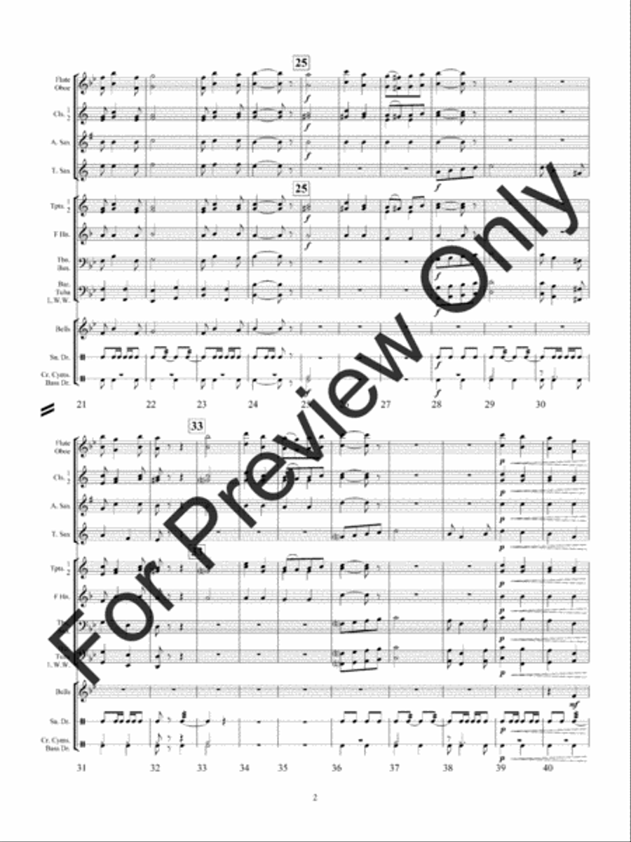 March Of The Royal Guard Concert Band scores gallery preview page 6