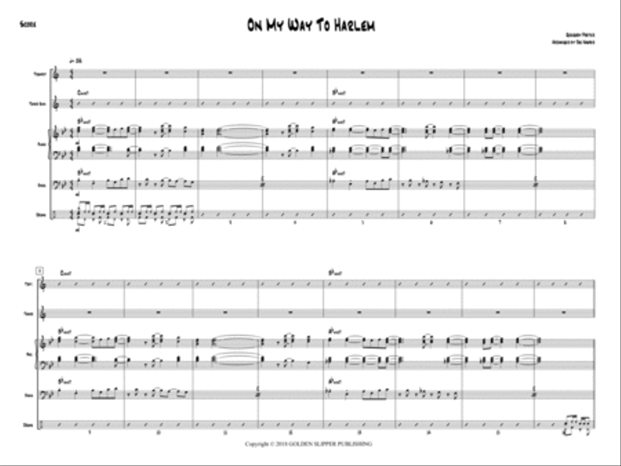 On My Way To Harlem Tenor Saxophone scores gallery preview page 1