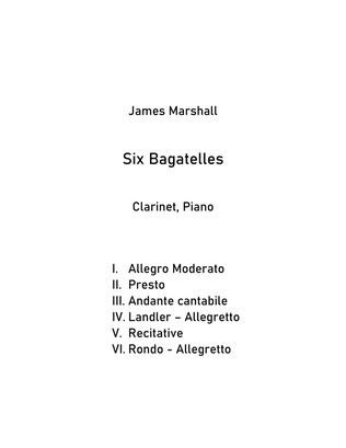 Book cover for Six Bagatelles for Beethoven 250