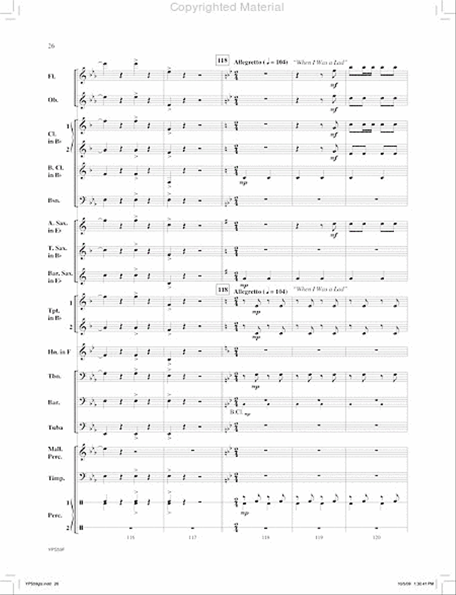 Selections from H.M.S Pianofore Concert Band scores gallery preview page 27