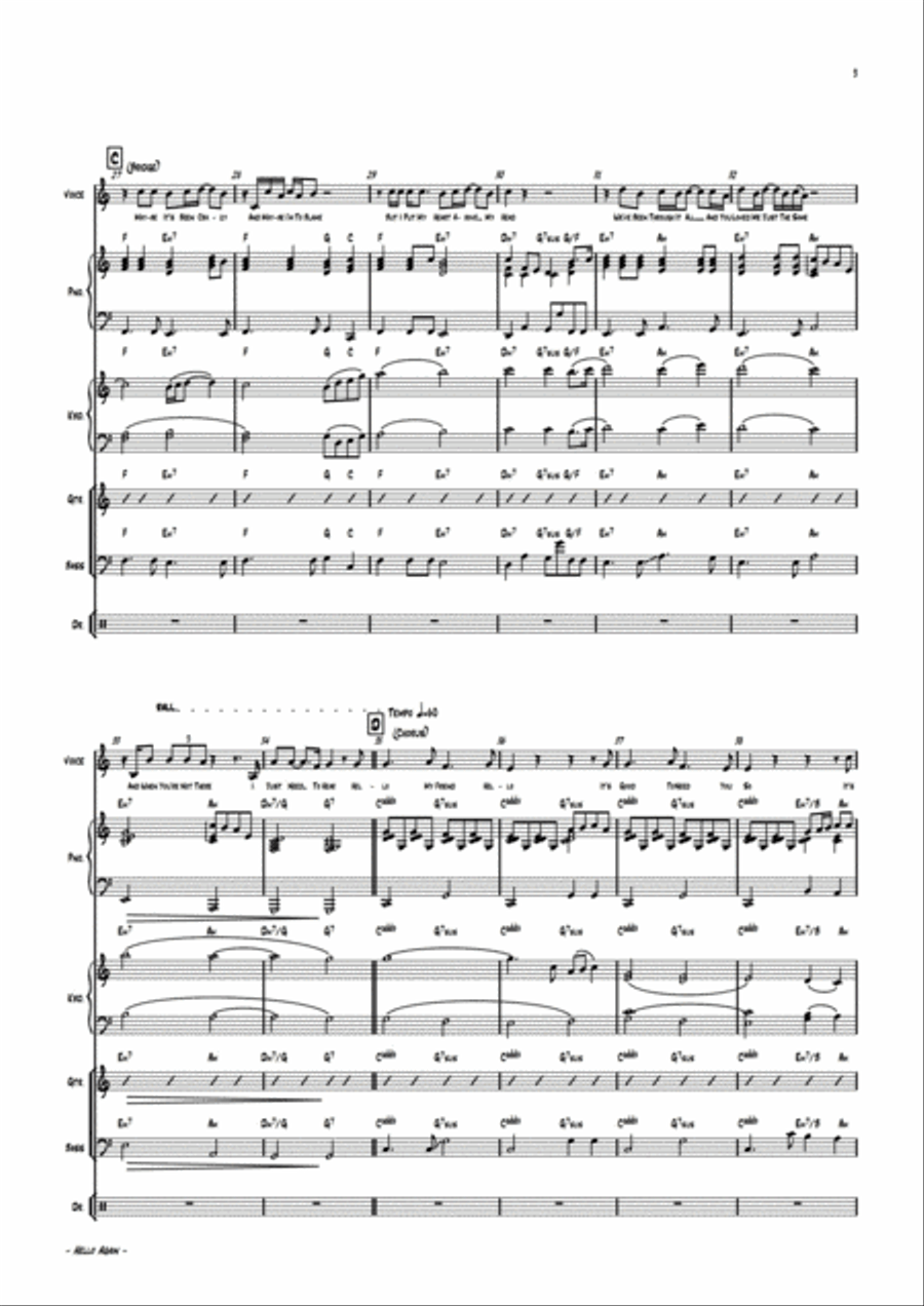 Hello Again Small Ensemble scores gallery preview page 6