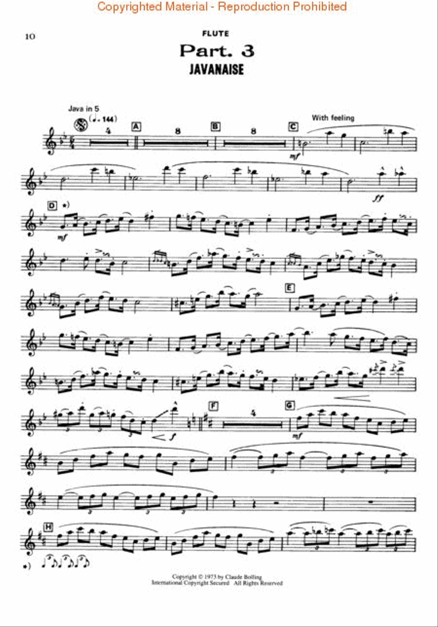 Suite for Flute and Jazz Piano Trio Flute scores gallery preview page 2