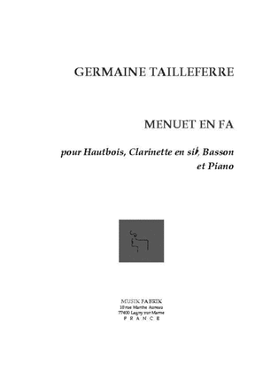 Book cover for Menuet en Fa