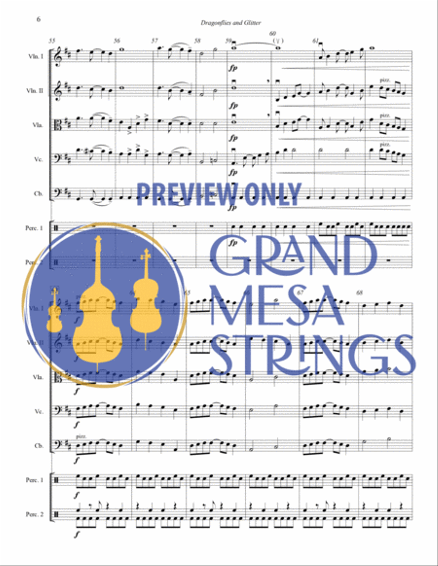 Dragonflies and Glitter String Orchestra scores gallery preview page 7