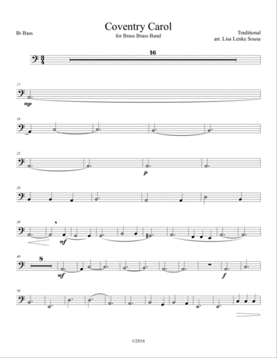 Coventry Carol Brass Ensemble scores gallery preview page 3
