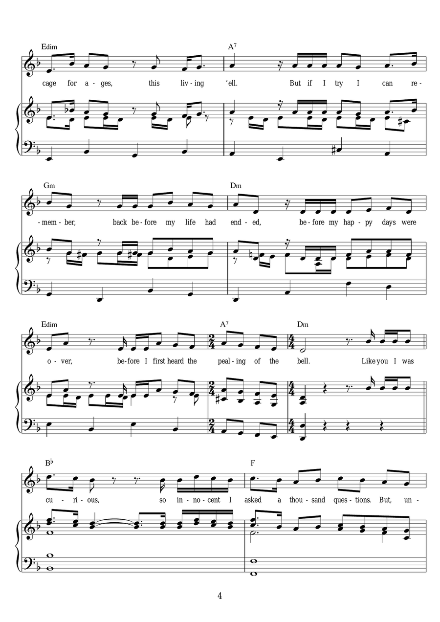 School Song (from Matilda The Musical) Piano, Vocal scores gallery preview page 4