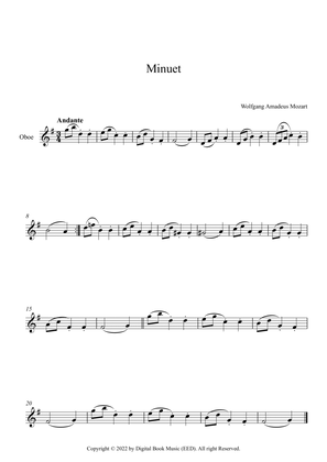 Book cover for Minuet (In F Major) - Wolfgang Amadeus Mozart (Oboe)