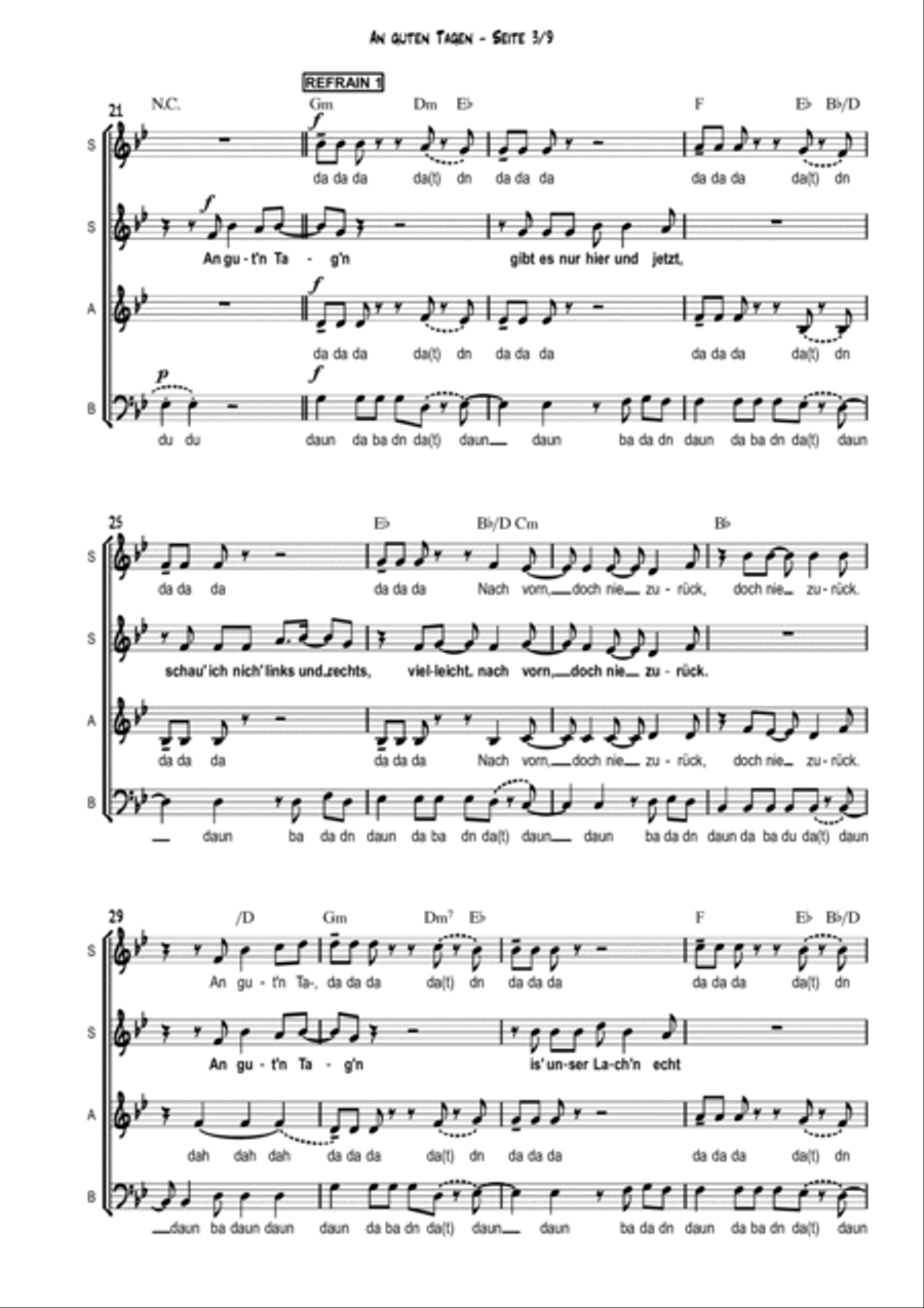 An Guten Tagen An Guten Tagen A Cappella scores gallery preview page 3