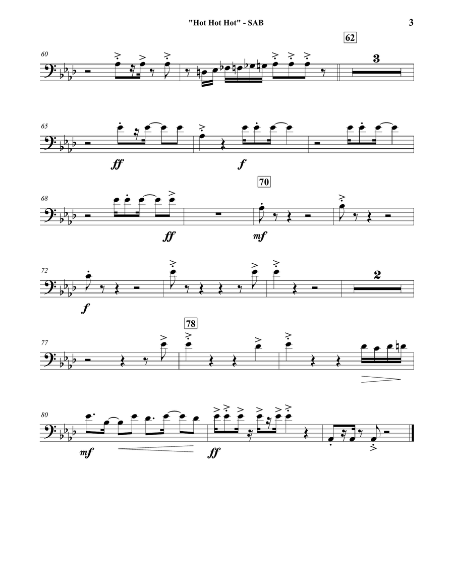 Hot Hot Hot Concert Band scores gallery preview page 6