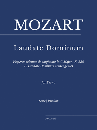 Book cover for Mozart: Laudate Dominum - K. 339 - As played by Víkingur Ólafsson for Piano Solo