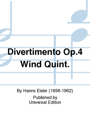 Divertimento Op. 4 Wind Quint.