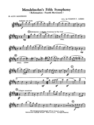 Mendelssohn's 5th Symphony "Reformation," 4th Movement: E-flat Alto Saxophone
