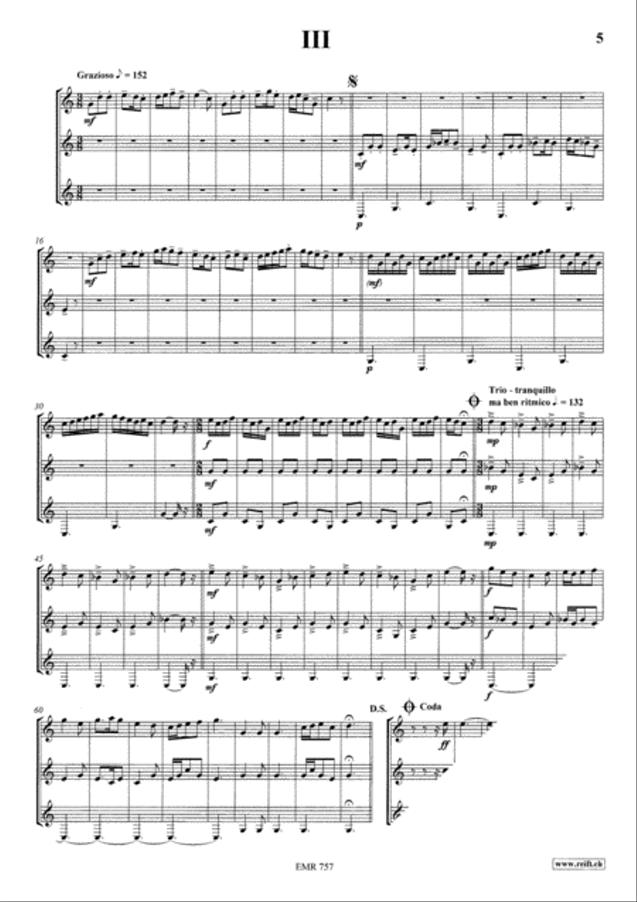Sonata for 3 Alphorns Alphorn scores gallery preview page 5