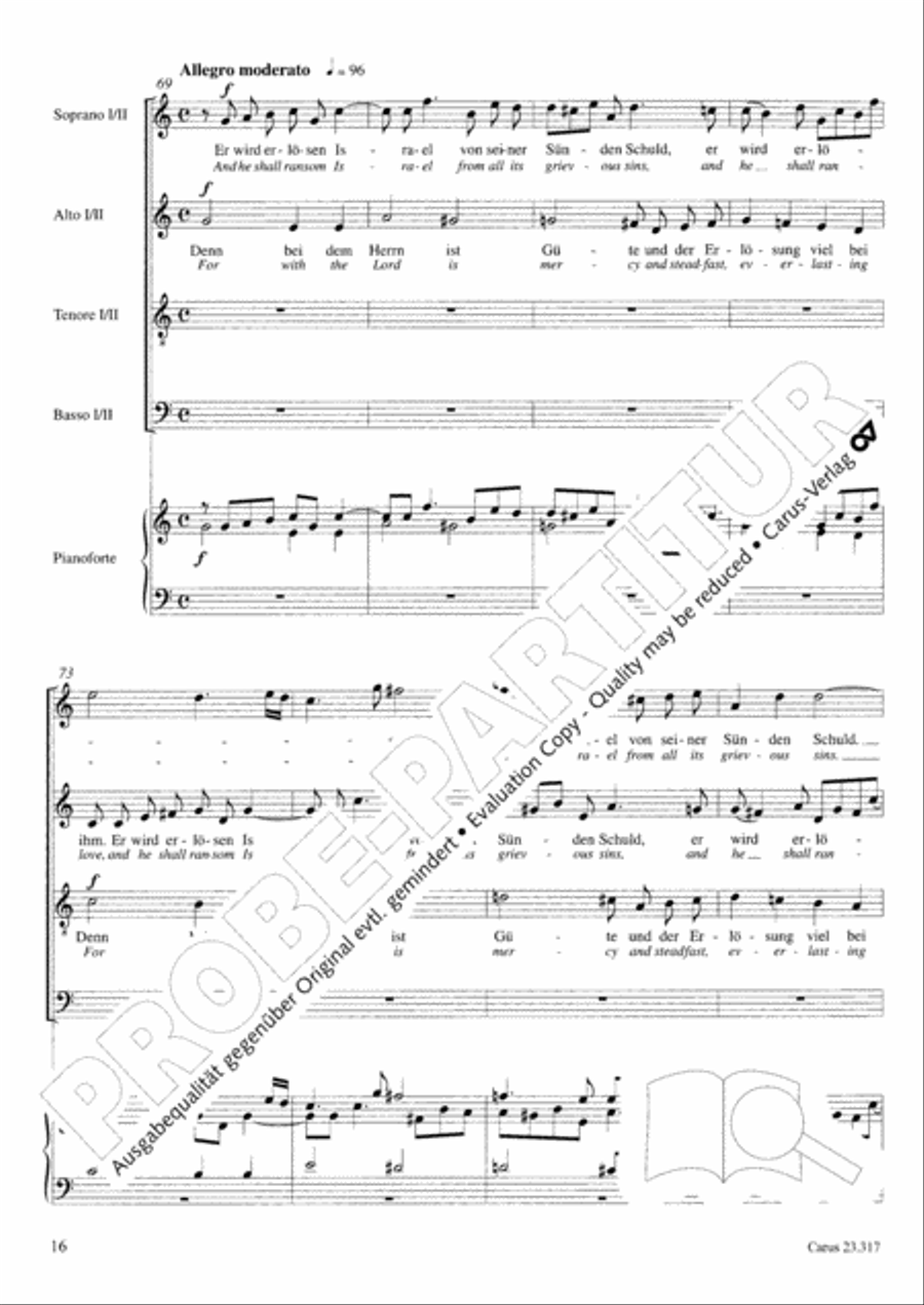 Psalm 130 4-Part scores gallery preview page 17