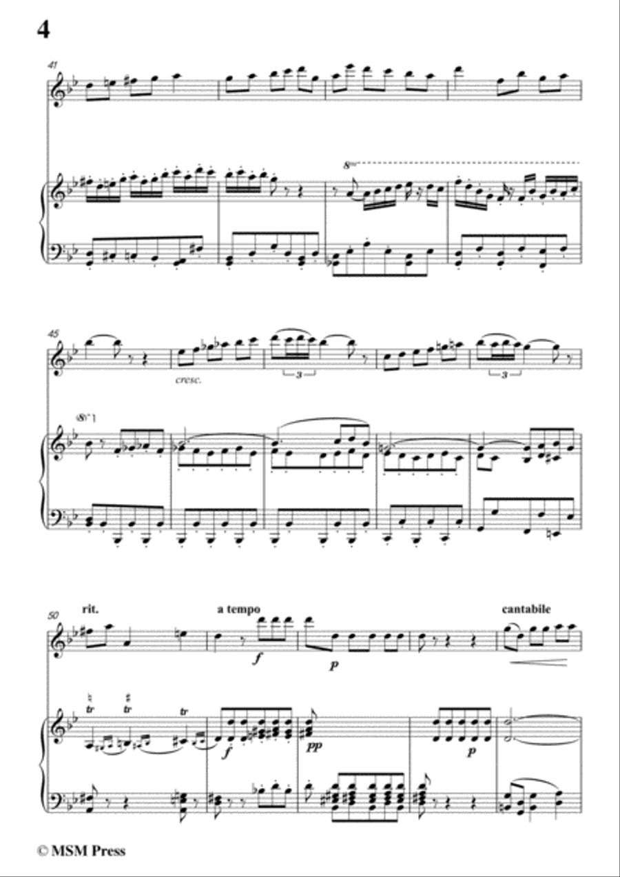Gounod-Vous qui faites l'esdormie,for Violin and Piano Violin Solo scores gallery preview page 6
