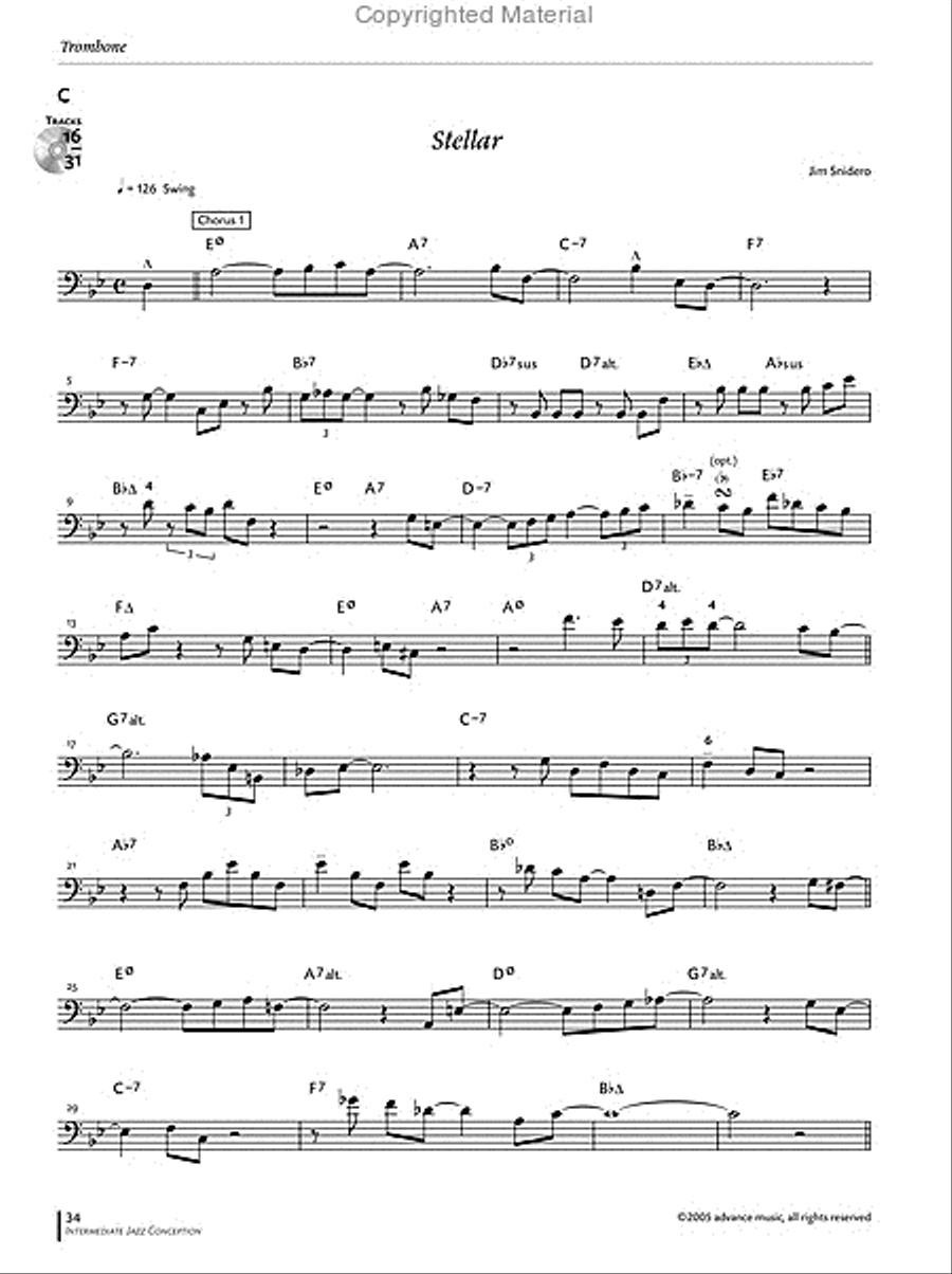 Intermediate Jazz Conception -- Trombone Baritone Horn scores gallery preview page 15