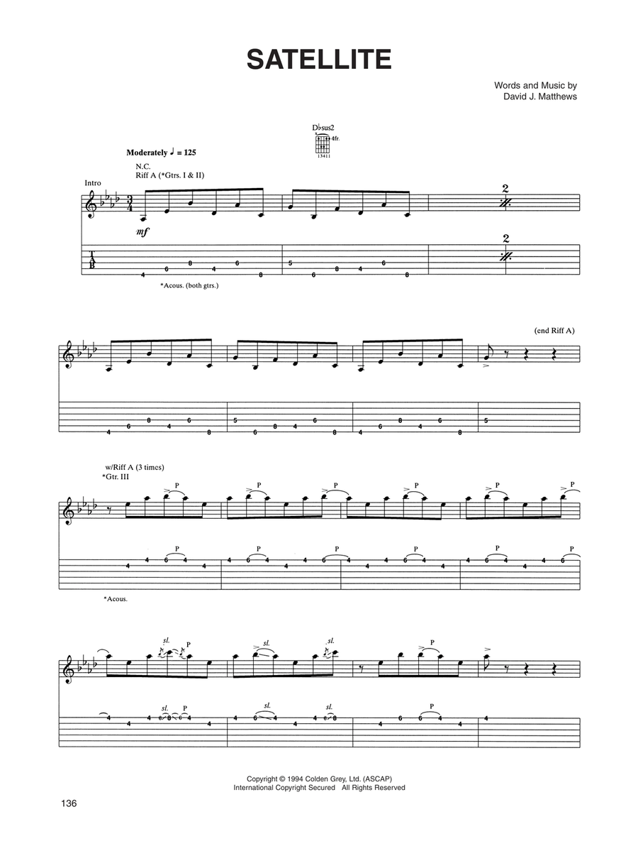 Satellite Acoustic Guitar scores gallery preview page 1